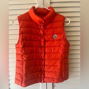 Moncler Orange Vest Woman’s Size 2
